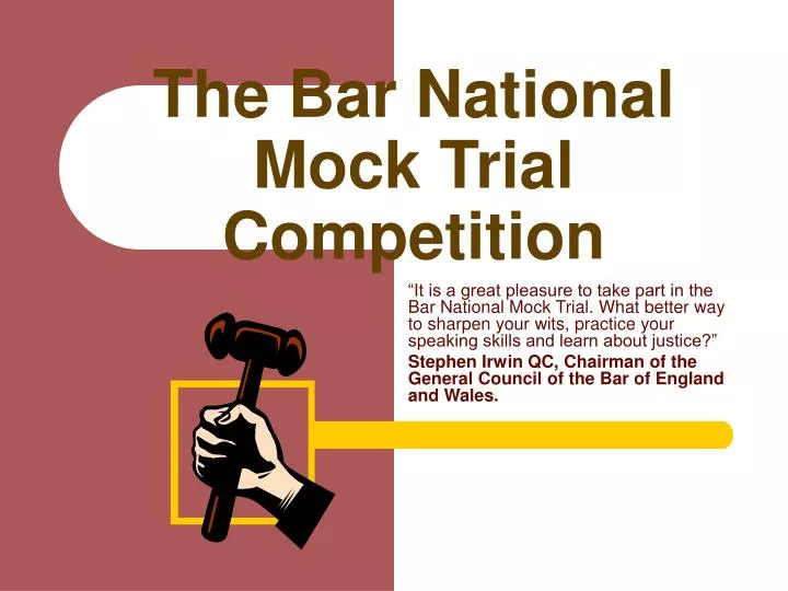 the bar national mock trial competition