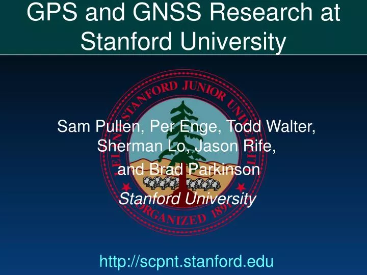 gps and gnss research at stanford university