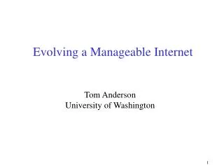 Evolving a Manageable Internet