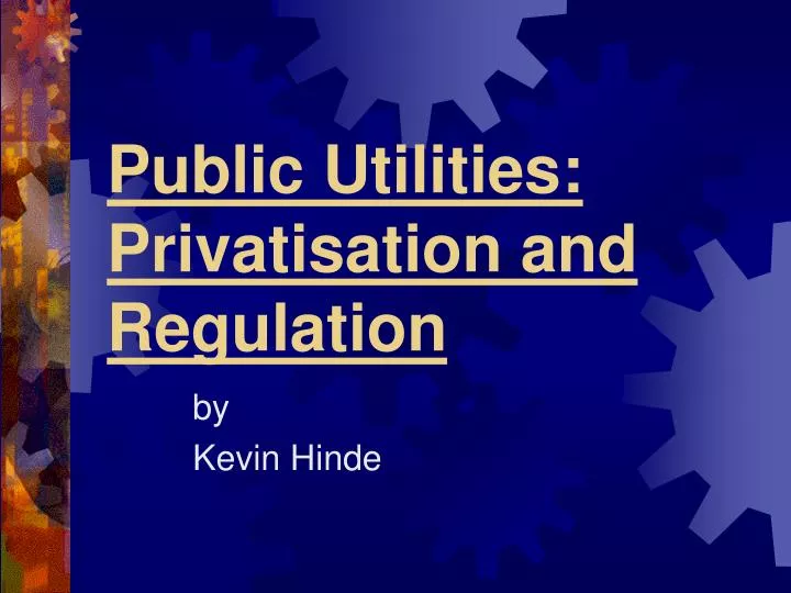 public utilities privatisation and regulation