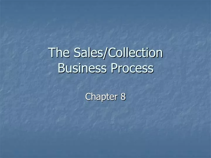 the sales collection business process