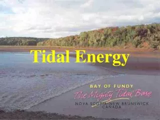 Tidal Energy