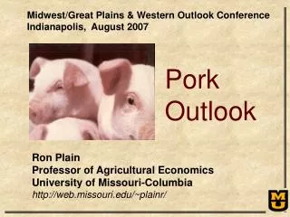Ron Plain Professor of Agricultural Economics University of Missouri-Columbia http://web.missouri.edu/~plainr/
