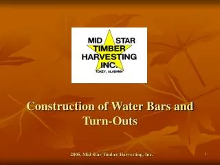 Construction of Water Bars and Turn-Outs