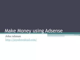 make money using adsense
