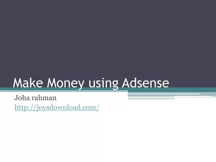 make money using adsense