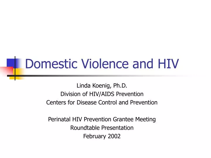 domestic violence and hiv