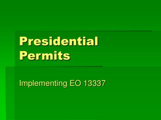 Presidential Permits