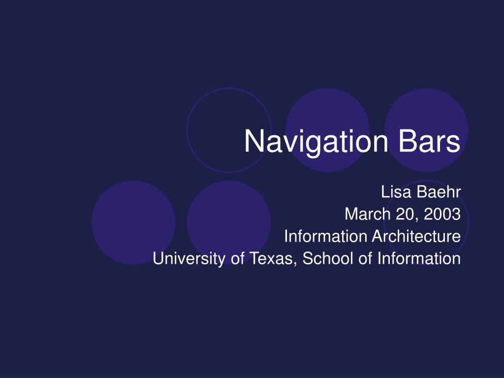 PPT - Navigation Bars PowerPoint Presentation, free download - ID:1255394