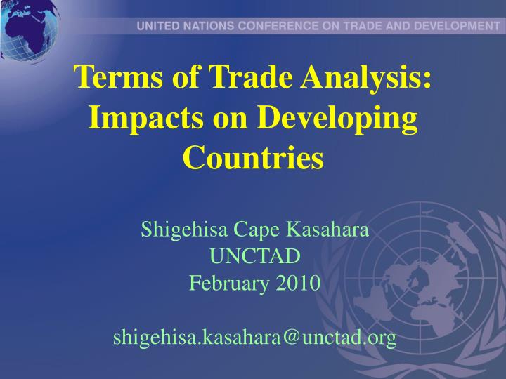 terms of trade analysis impacts on developing countries