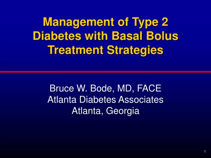 management of type 2 diabetes with basal bolus treatment strategies