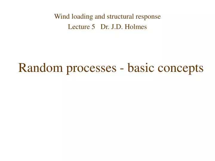 random processes basic concepts