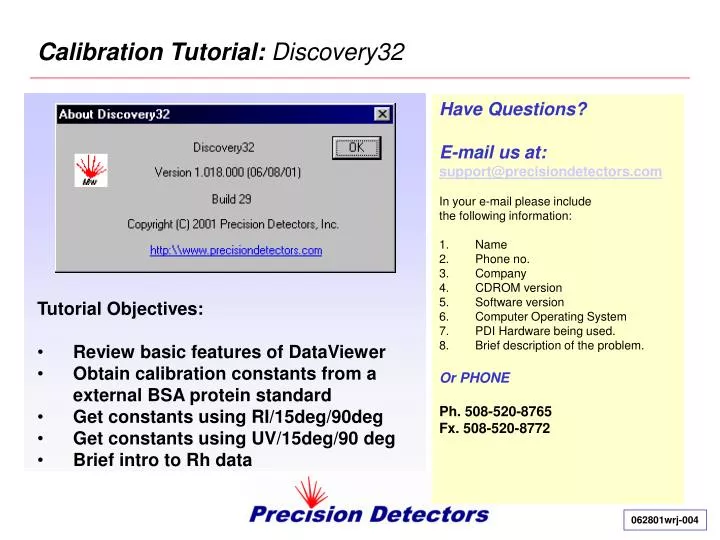 calibration tutorial discovery32