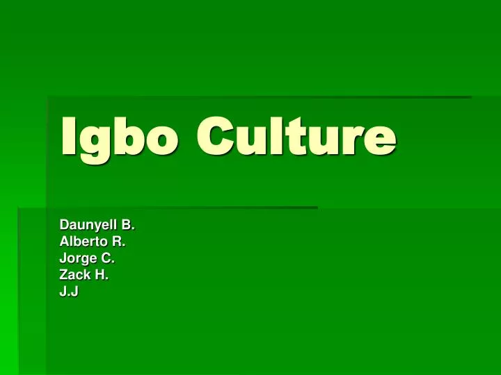 igbo culture