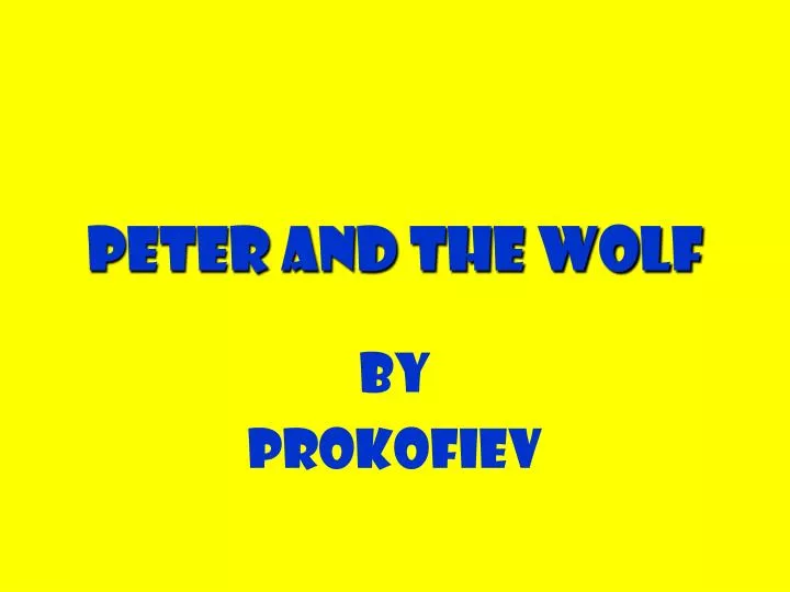 peter and the wolf