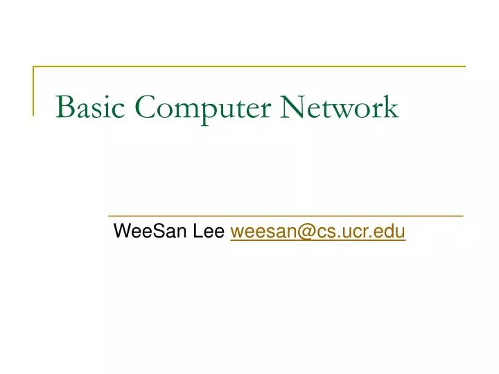 basic computer network