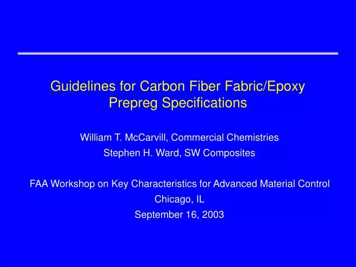 guidelines for carbon fiber fabric epoxy prepreg specifications