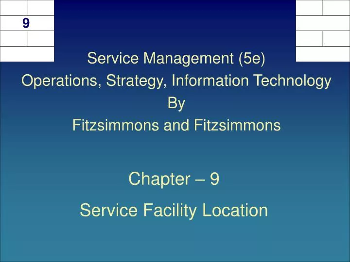 chapter 9 service facility location