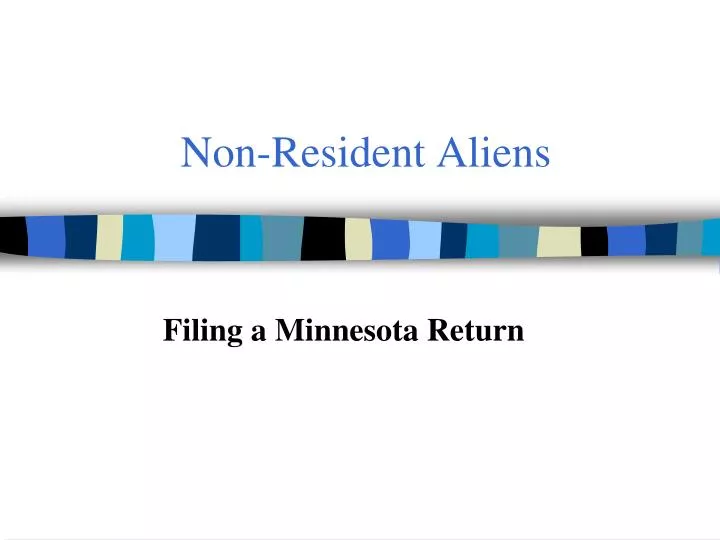 Non Resident Aliens N 