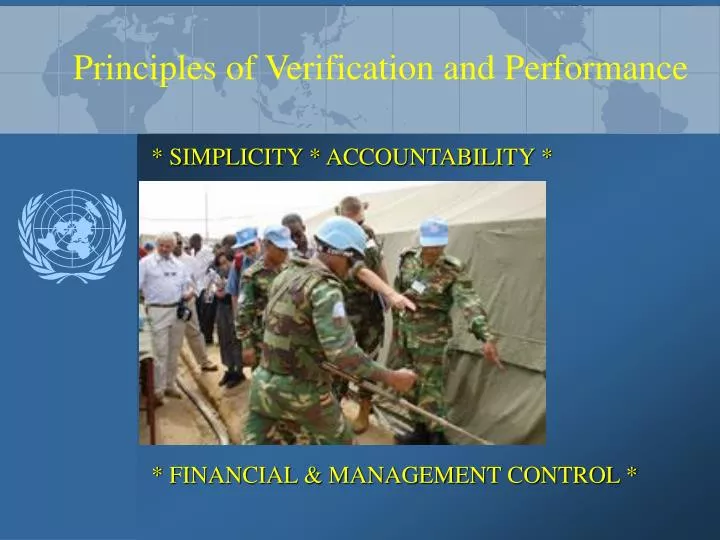 principles of verification and performance