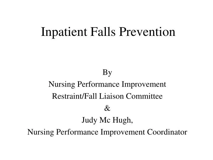 inpatient falls prevention