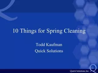 10 Things for Spring Cleaning