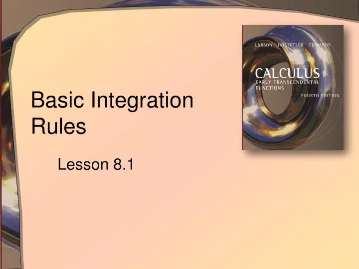 basic integration rules