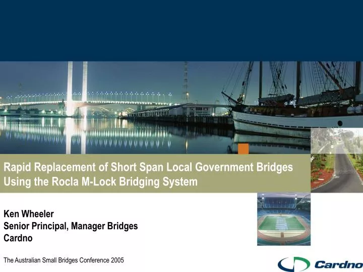 rapid replacement of short span local government bridges using the rocla m lock bridging system