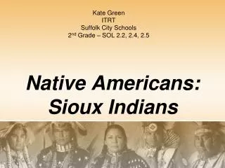 Native Americans: Sioux Indians