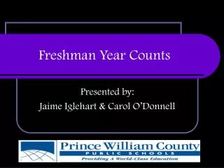 Freshman Year Counts