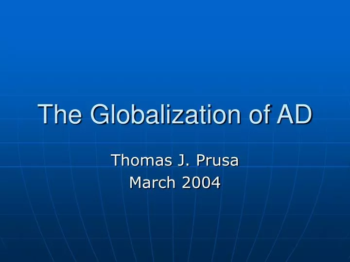 the globalization of ad