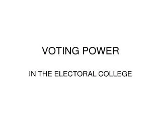 VOTING POWER