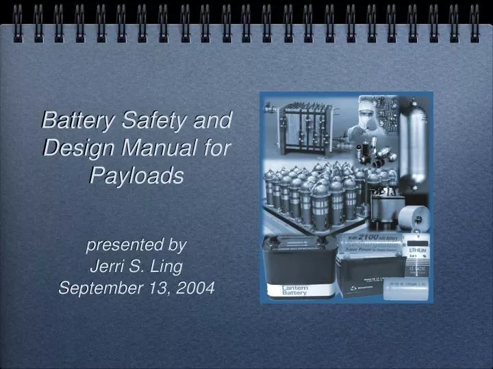 battery safety and design manual for payloads