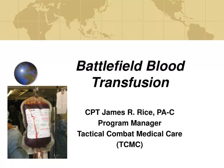 battlefield blood transfusion