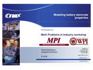 Modeling battery electrode properties
