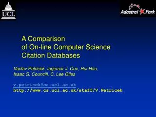 A Comparison of On-line Computer Science Citation Databases