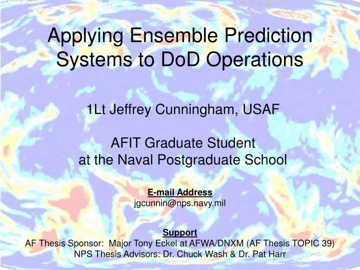 applying ensemble prediction systems to dod operations