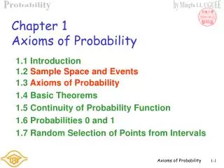 Chapter 1 Axioms of Probability
