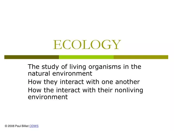 ecology