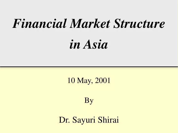 financial market structure in asia