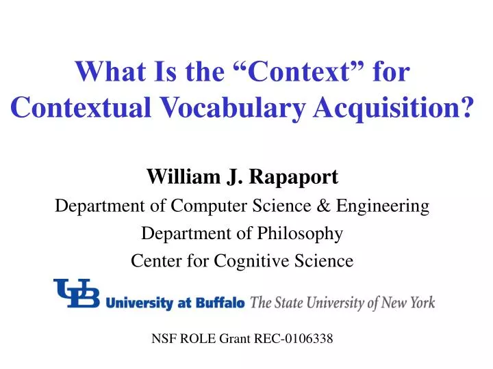 what is the context for contextual vocabulary acquisition