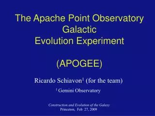 The Apache Point Observatory Galactic Evolution Experiment (APOGEE)