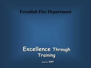 Excellence Through Training