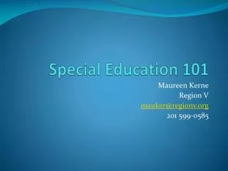 Special Education 101