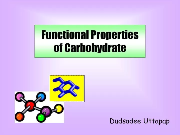 functional properties of carbohydrate