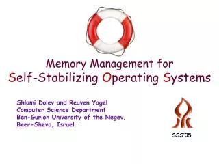 Memory Management for S elf-Stabilizing O perating S ystems