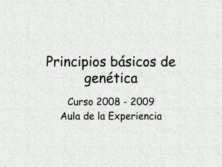 principios b sicos de gen tica