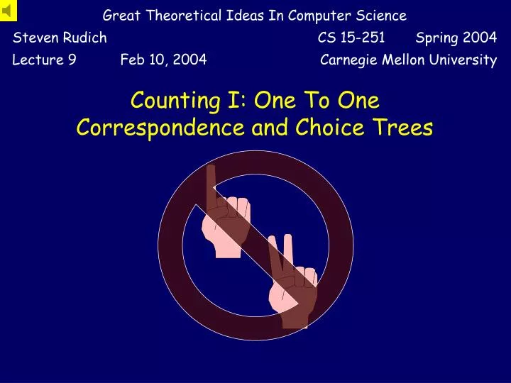 counting i one to one correspondence and choice trees