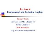 Lecture 4 Fundamental and Technical Analysis