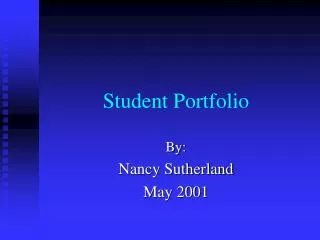 Student Portfolio